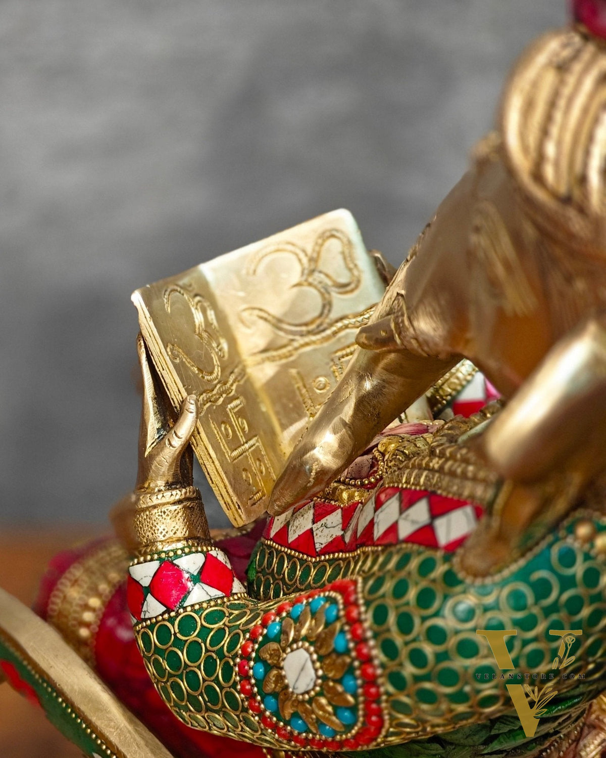 Brass Ganesha on Rocking Chair 17"