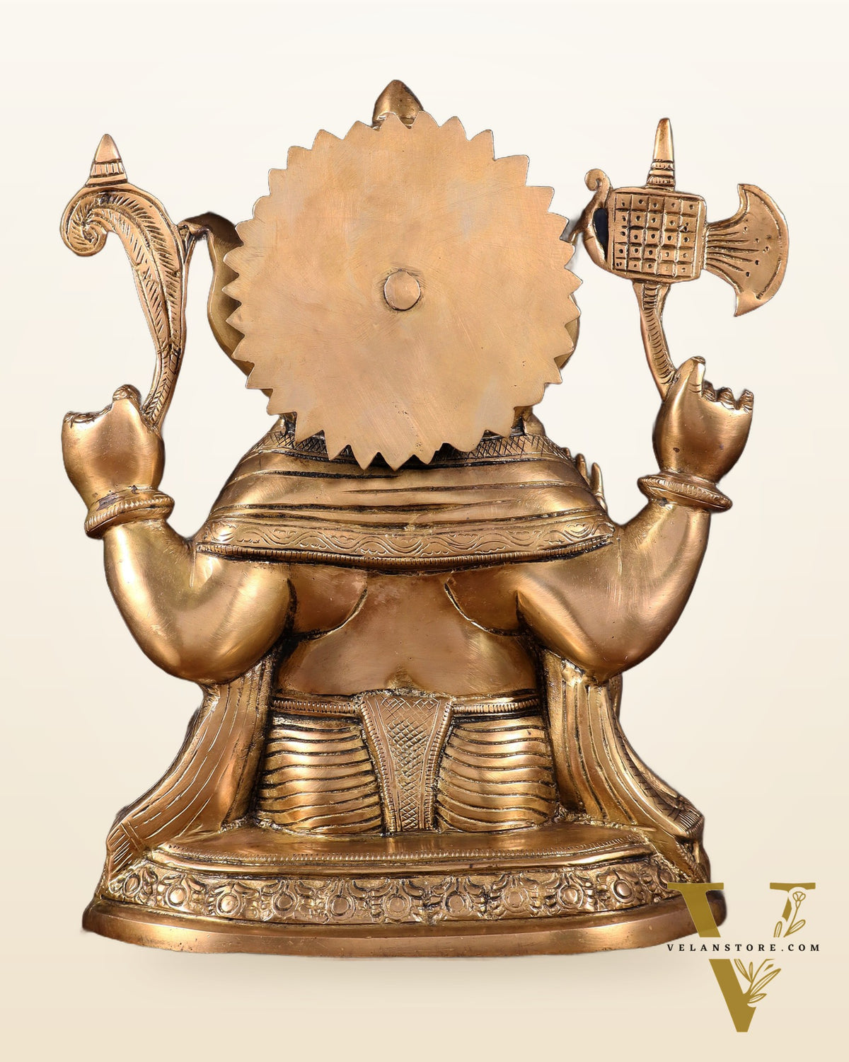 Brass Ganesha Statue - 12" matte finish