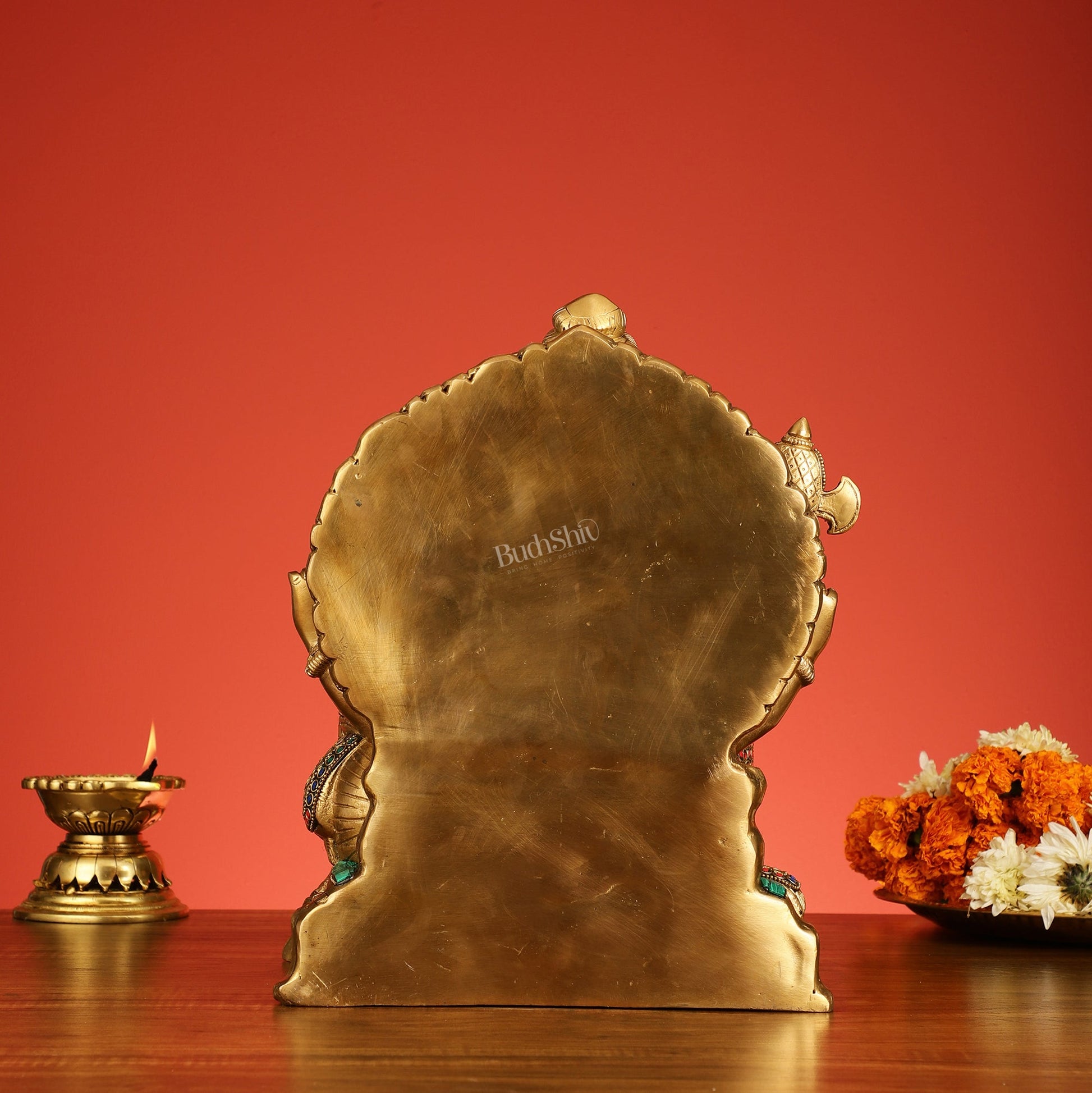 Brass Ganesha Statue - 13"