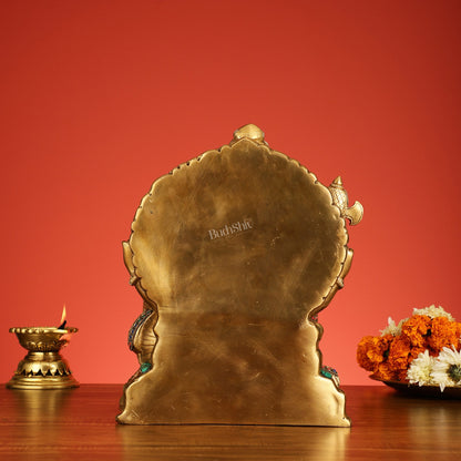 Brass Ganesha Statue - 13"