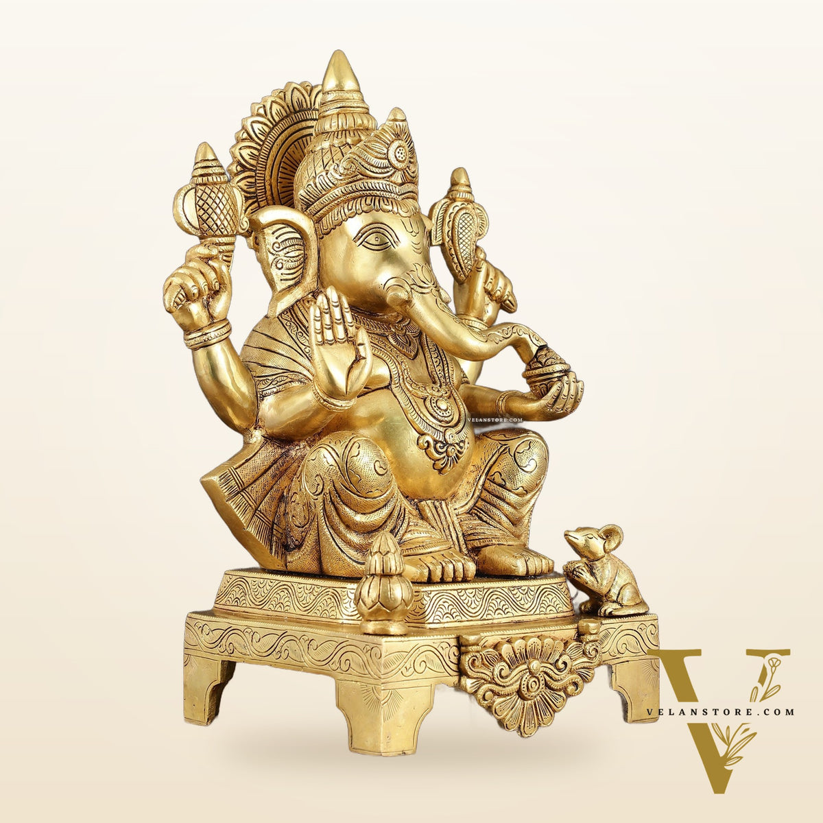 Brass Ganesha Statue  – 16.5 Inch