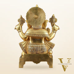 Brass Ganesha Statue  – 16.5 Inch