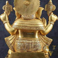 Brass Ganesha Statue  – 16.5 Inch