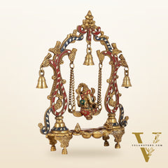 Brass Ganesha Swing for Home Decor - 13.5" Tall, 2.4kg