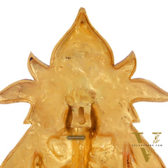 Brass Ganesha with Kalash and swastik Wall Hanging 10"