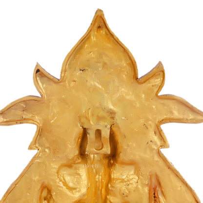 Brass Ganesha with Kalash and swastik Wall Hanging 10"