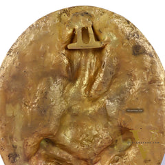 Brass Ganesha with modak bowl Wall Hanging Stonework 9"
