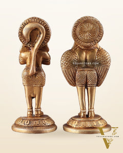 Brass Garuda and Hanuman Pair – Divine Statues 4"