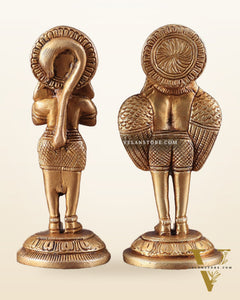 Brass Garuda and Hanuman Pair – Divine Statues 4"