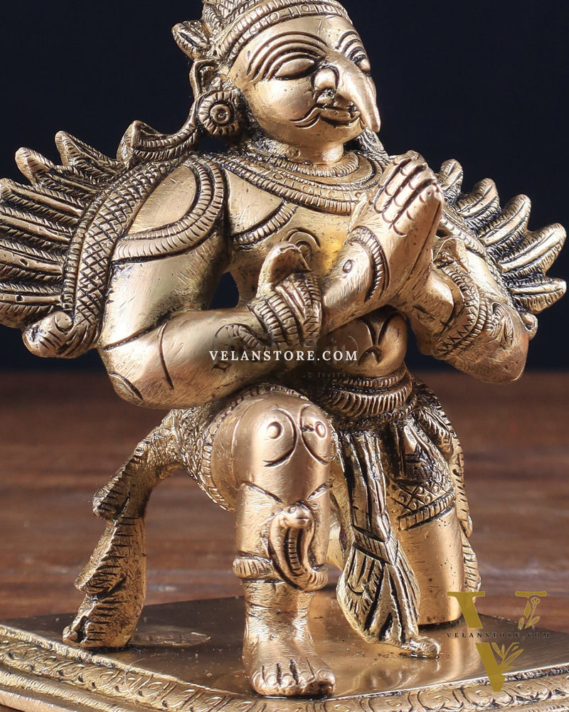 Brass Garuda Statue 5"