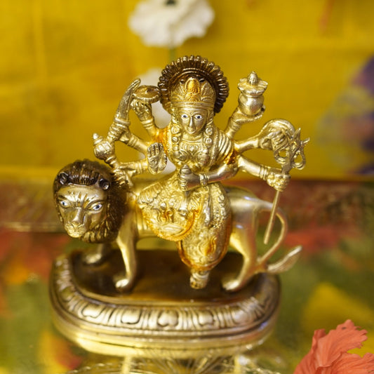 Brass Goddess Durga Idol