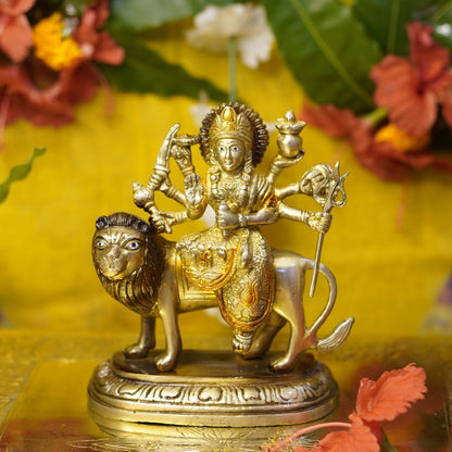 Brass Goddess Durga Idol