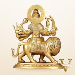 Brass Goddess Durga sherawali ma idol 9.5 inch