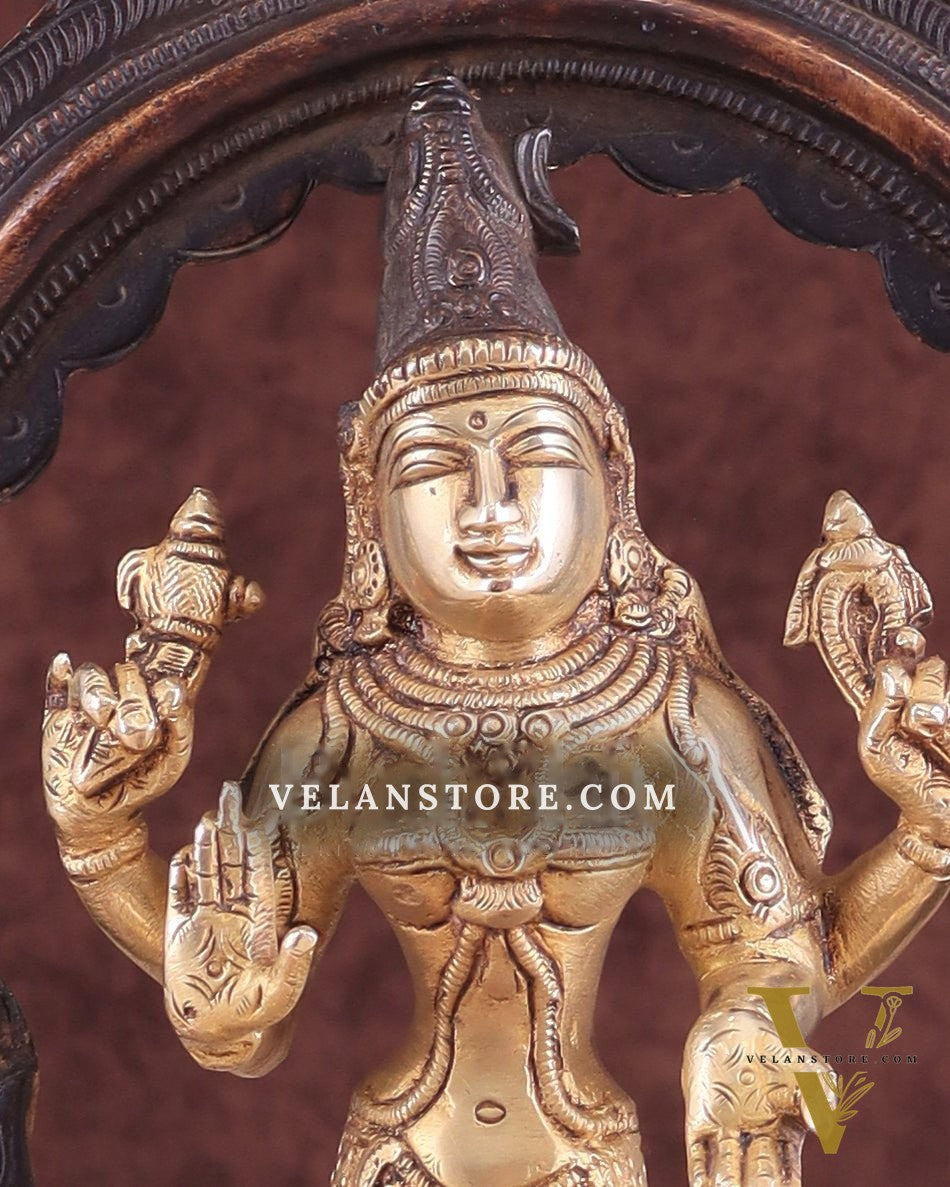 Brass Goddess Lakshmi as Bhuvaneshwari Statue – 10"