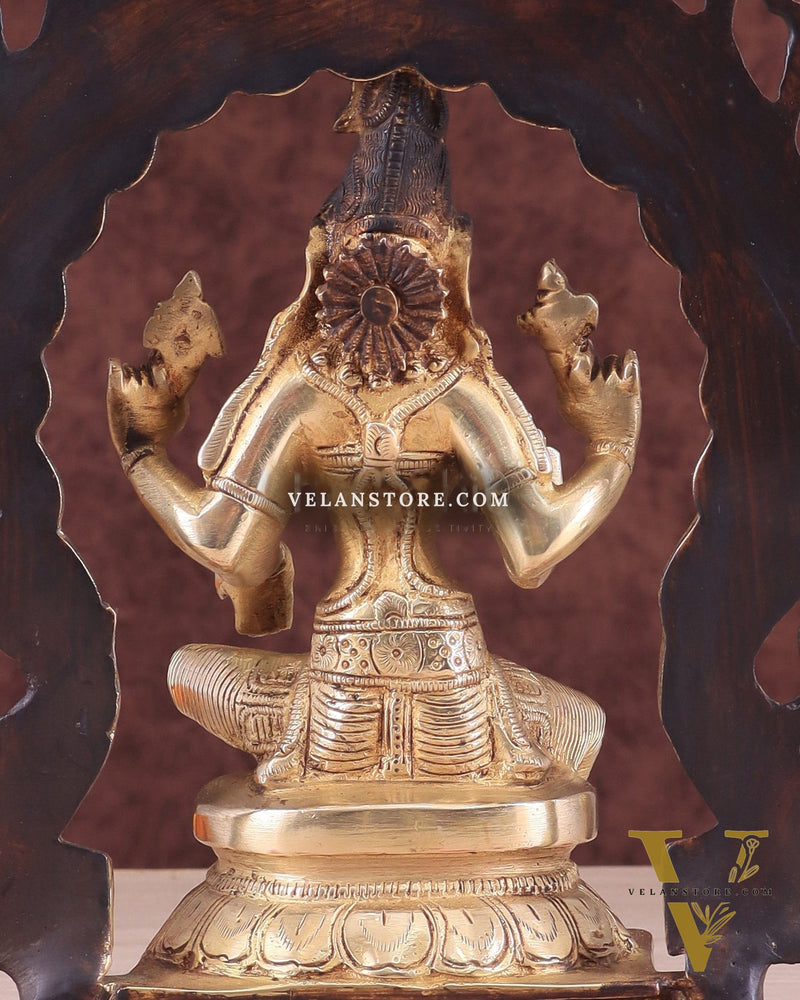 Brass Goddess Lakshmi as Bhuvaneshwari Statue – 10"