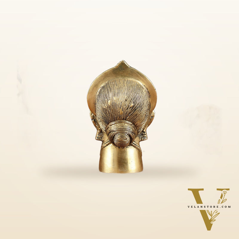 Brass Goddess Parvati Gauri Face Statue | Beautiful Features | 7