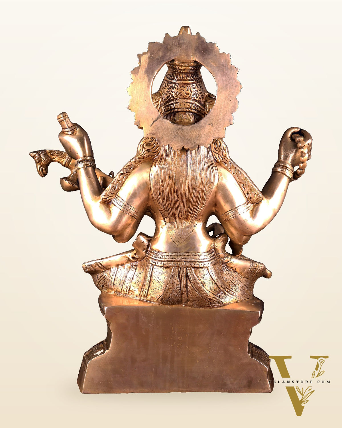 Brass Goddess Saraswati Statue – Handcrafted Idol of Wisdom & Knowledge 18 inch