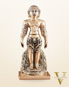 Brass gommateshwara bahubali Jain God Standing Statue 6"