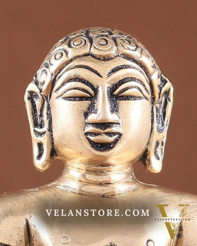 Brass gommateshwara bahubali Jain God Standing Statue 6"