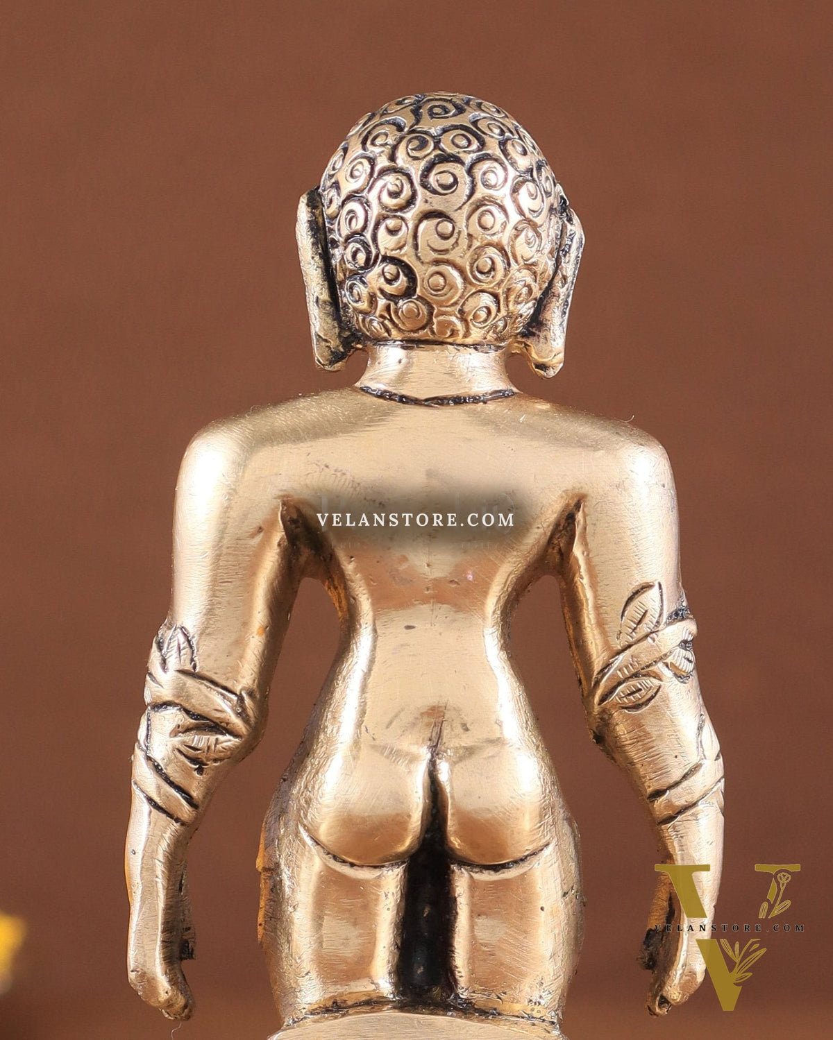 Brass gommateshwara bahubali Jain God Standing Statue 6"