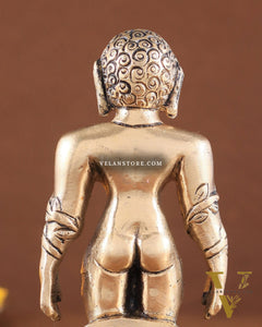 Brass gommateshwara bahubali Jain God Standing Statue 6"