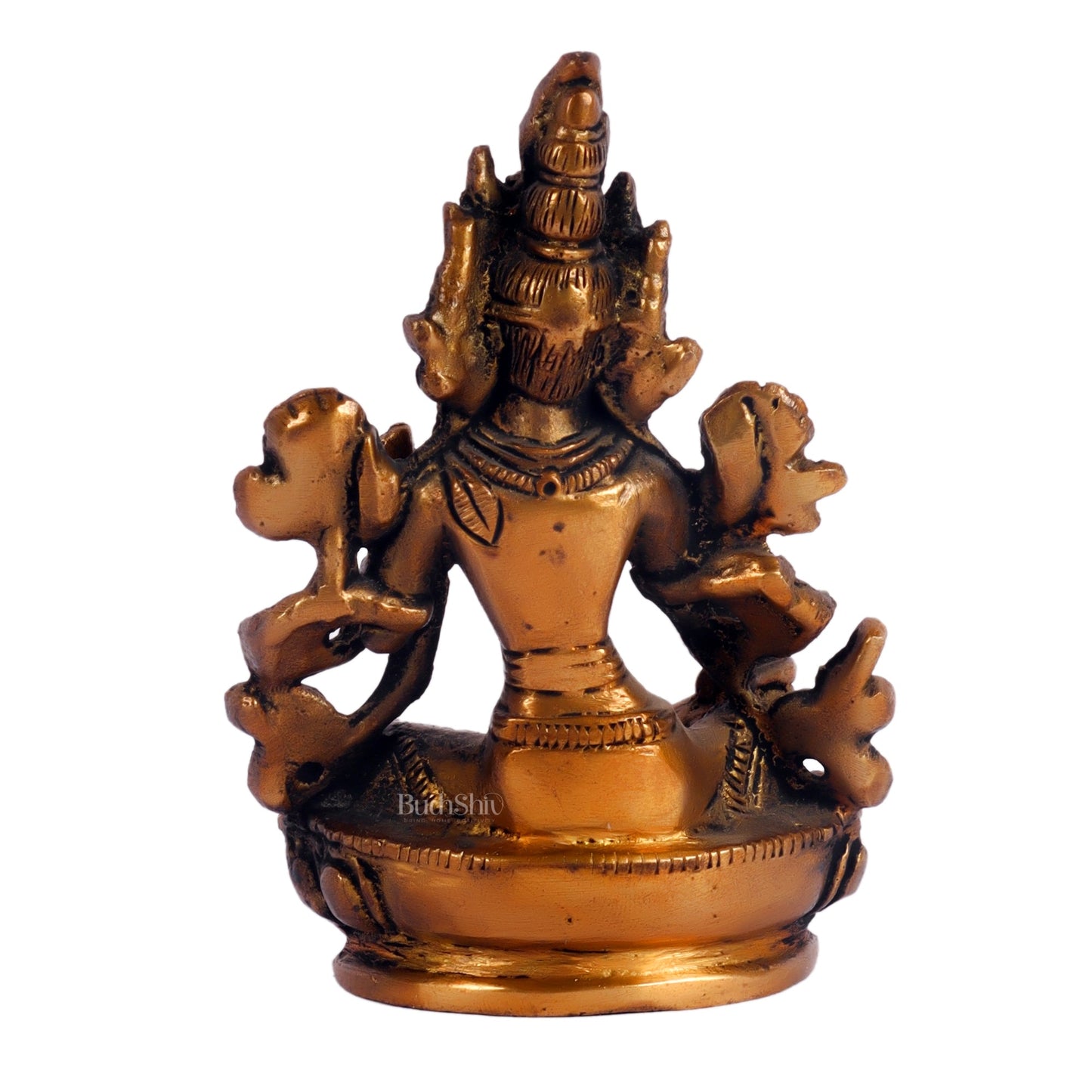 Brass Green tara devi statue 3 "