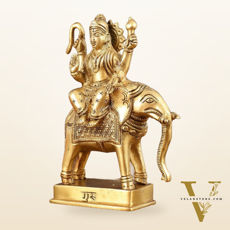 Brass Guru Brihaspati Dev Idol (Planet Jupiter) for Pooja & Vastu - 6.5 Inch Height