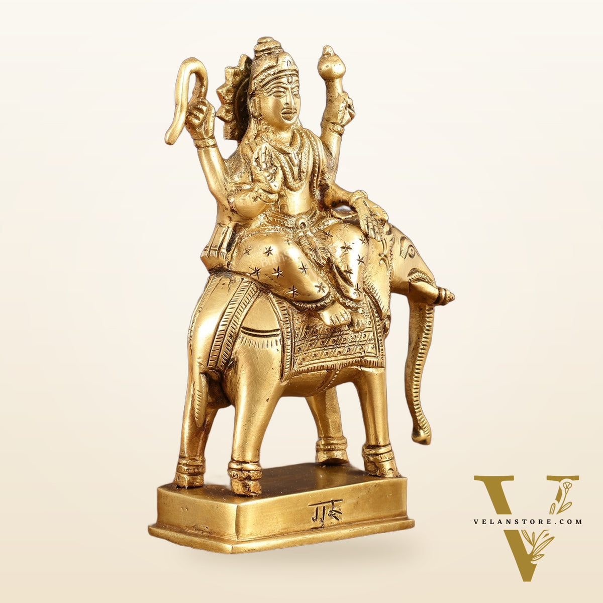Brass Guru Brihaspati Dev Idol (Planet Jupiter) for Pooja & Vastu - 6.5 Inch Height