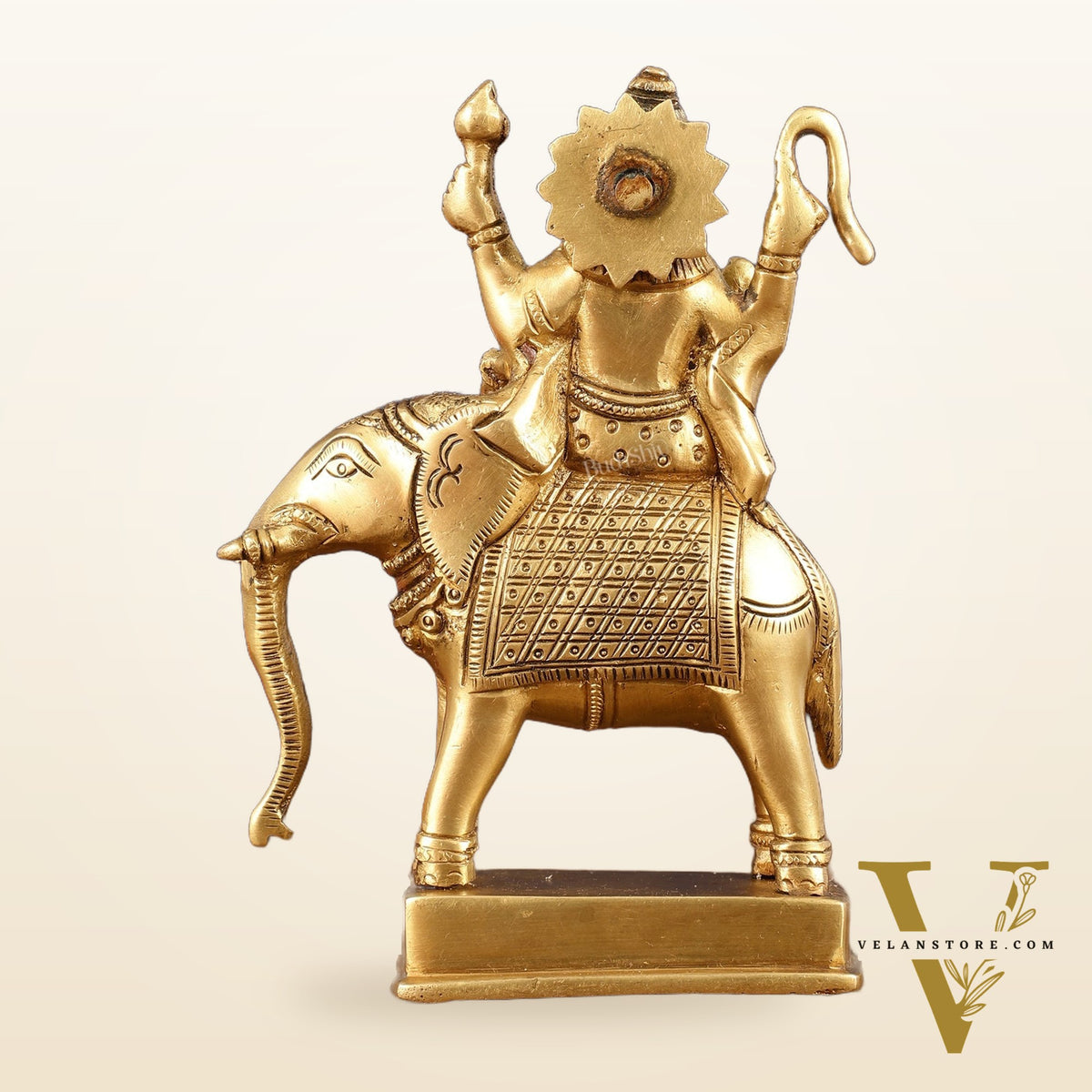 Brass Guru Brihaspati Dev Idol (Planet Jupiter) for Pooja & Vastu - 6.5 Inch Height