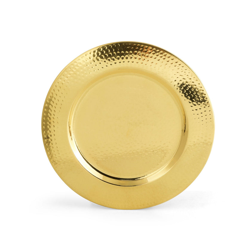 Brass Hammered 13" Serving Plate