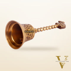 Brass hand bell for pooja 8.5"