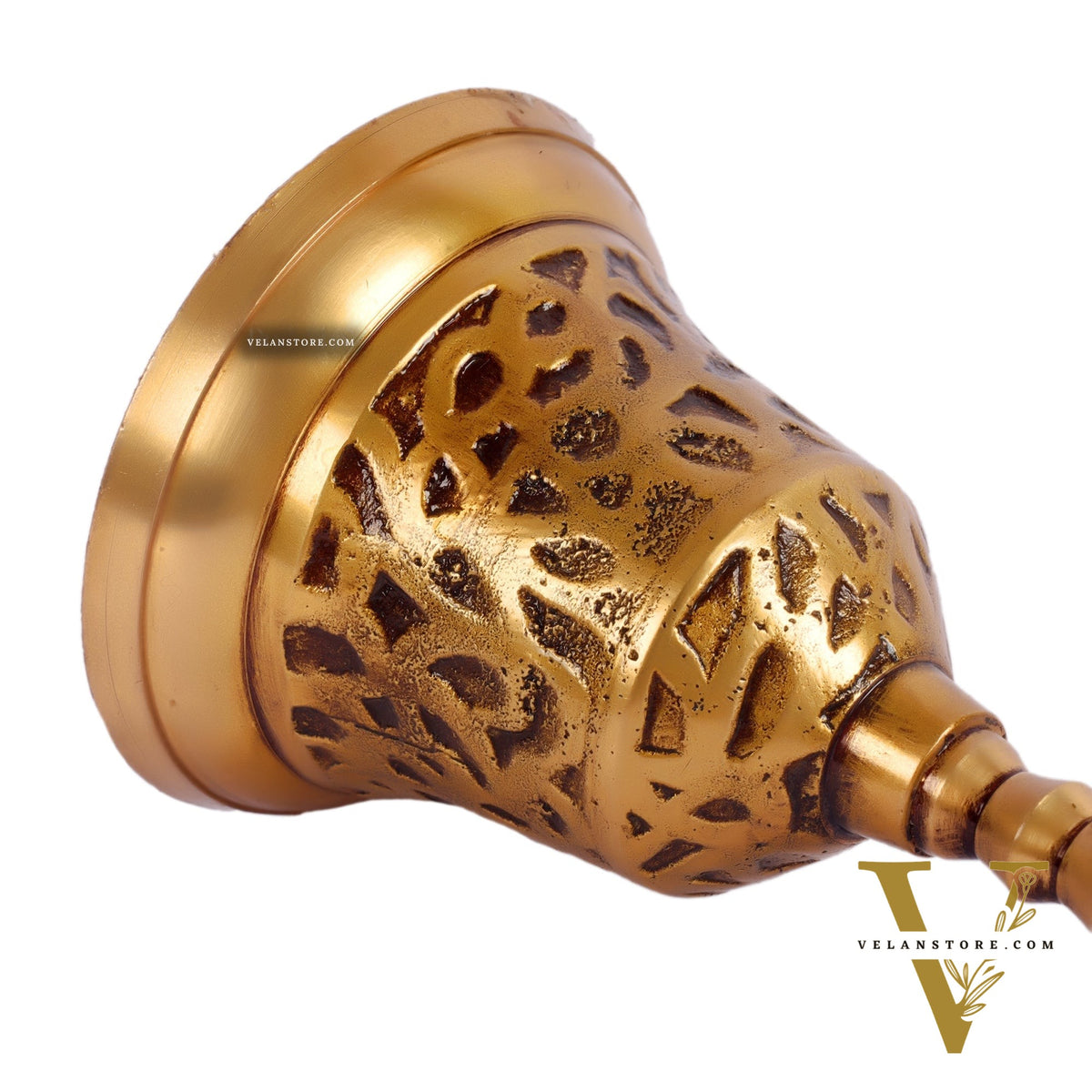 Brass hand bell for pooja 8.5"