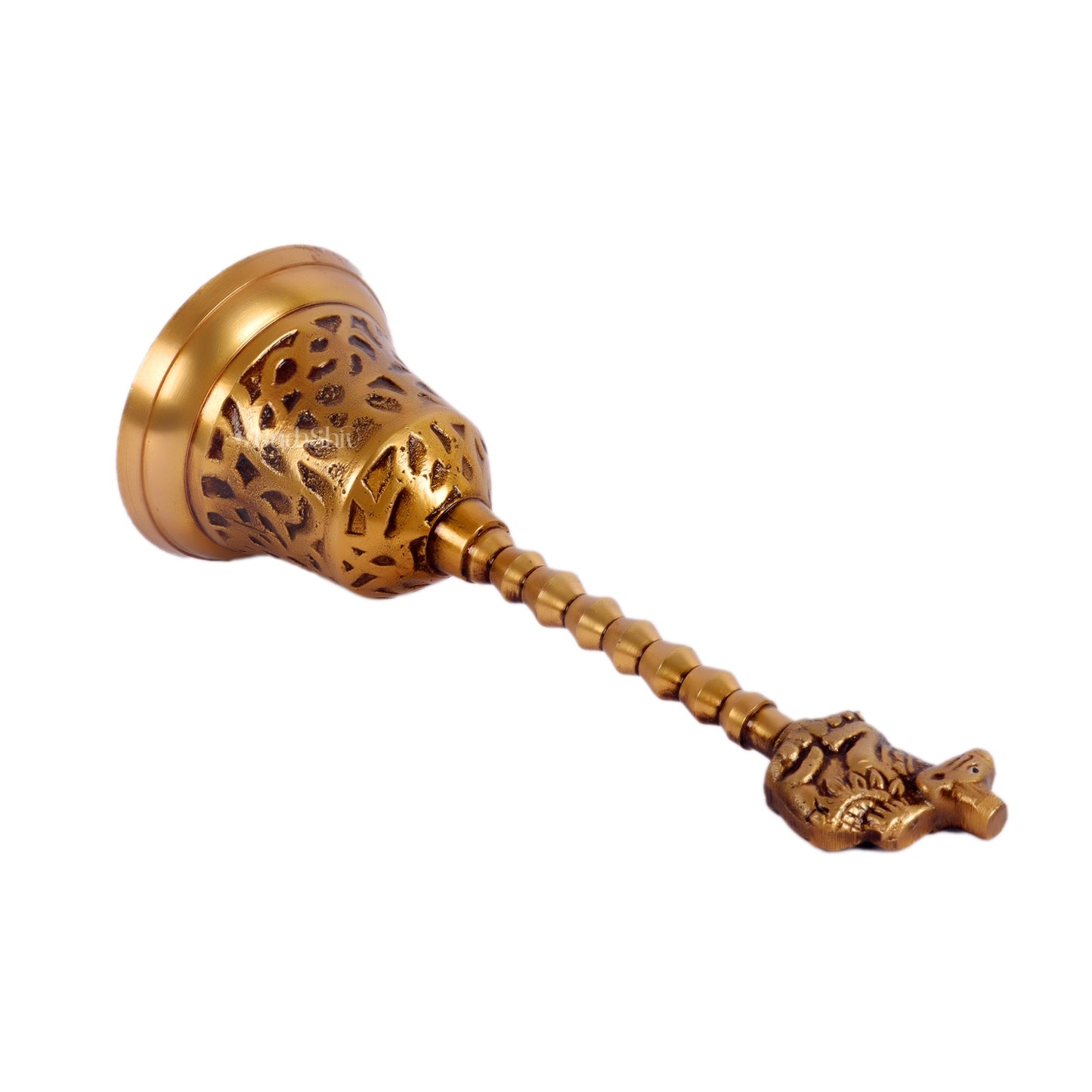 Brass hand bell for pooja 8.5"