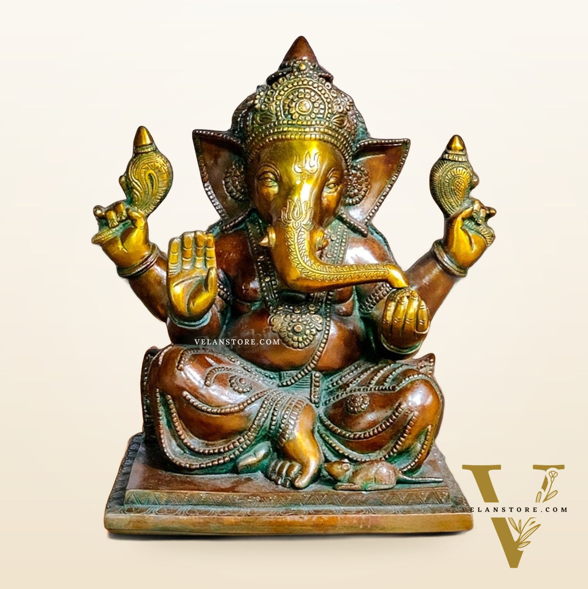 Brass Handcrafted Aashirwaad Ganesha 15"