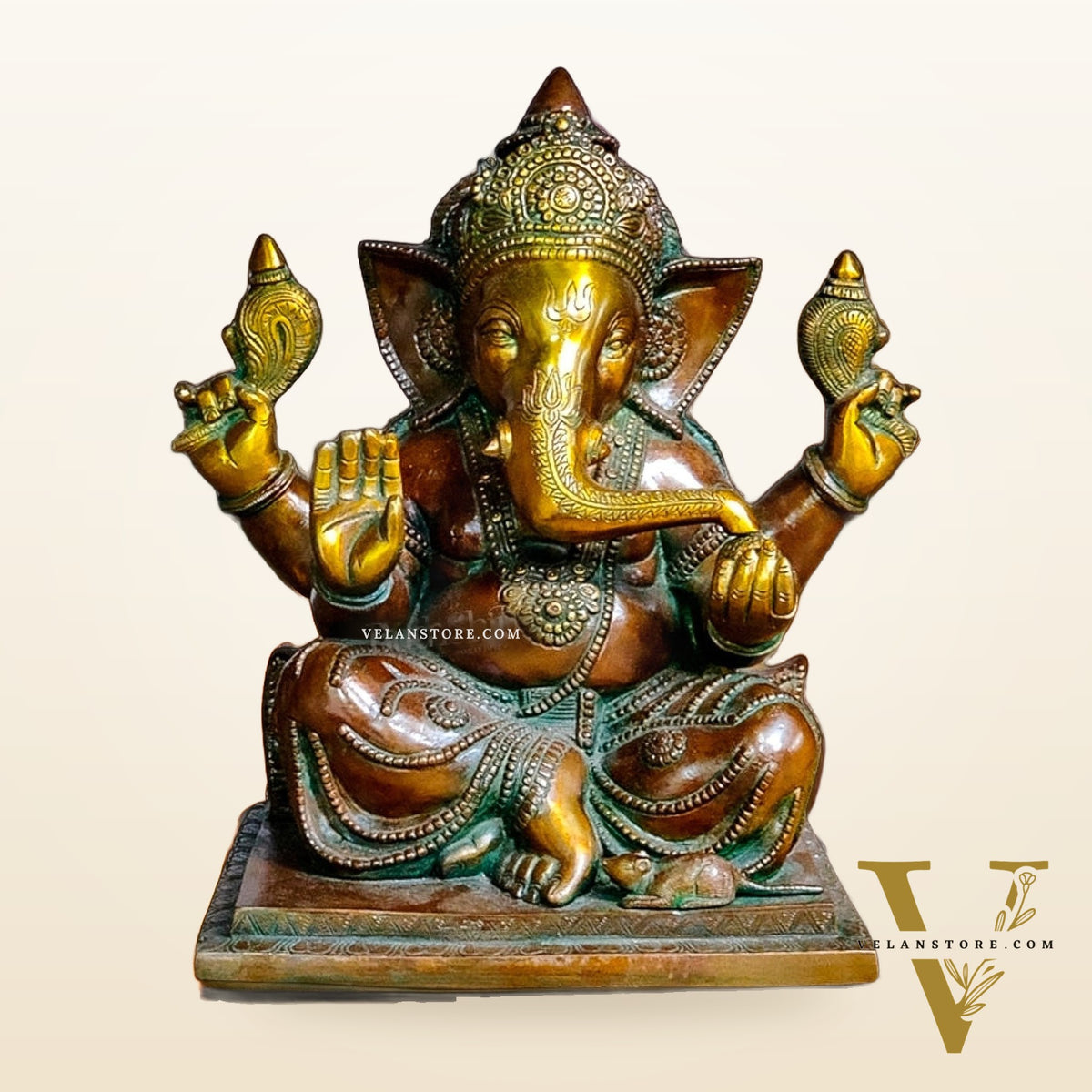 Brass Handcrafted Aashirwaad Ganesha 15"