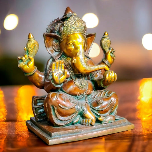 Brass Handcrafted Aashirwaad Ganesha 15"