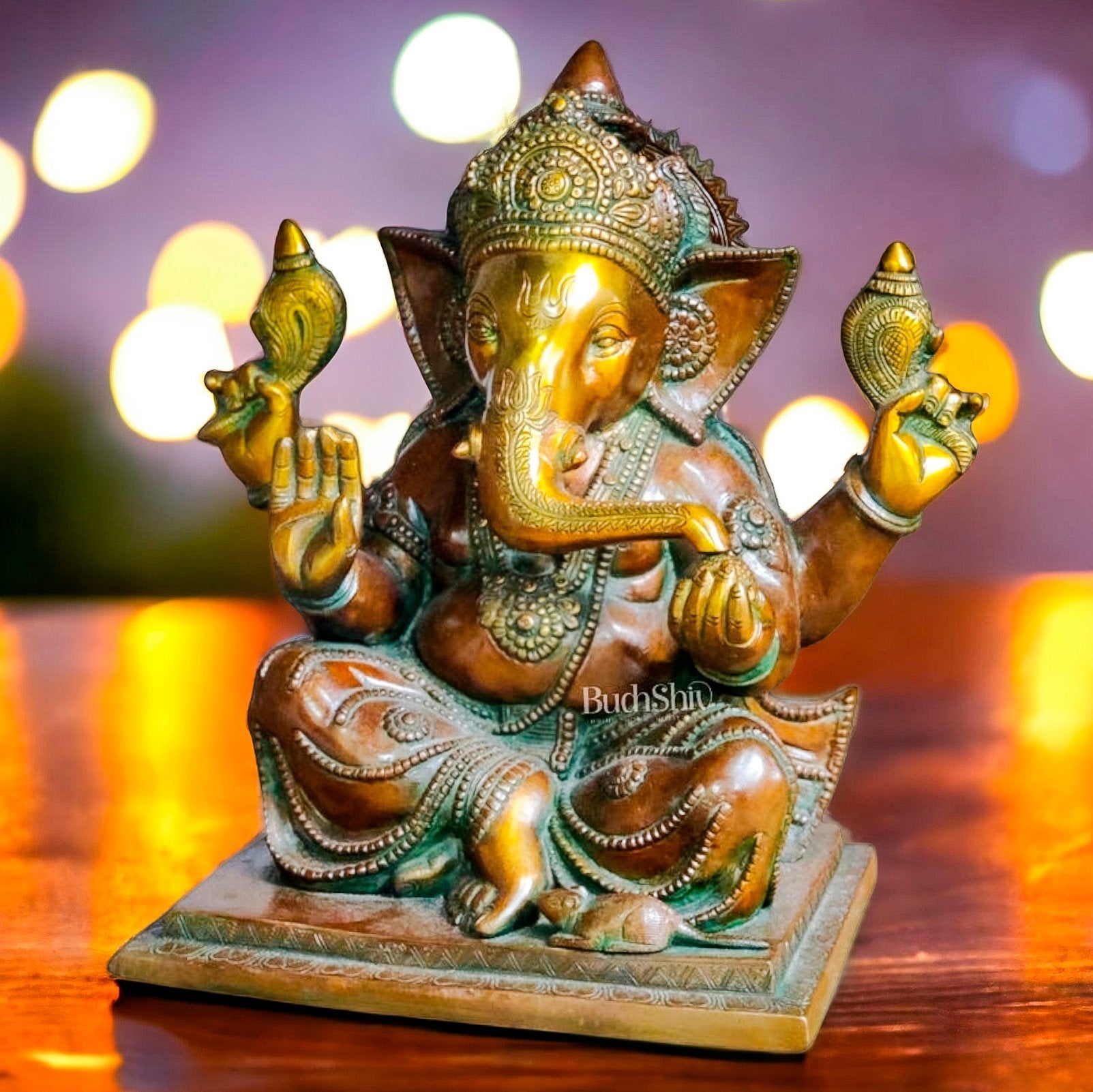 Brass Handcrafted Aashirwaad Ganesha 15"