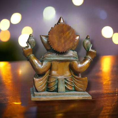 Brass Handcrafted Aashirwaad Ganesha 15"