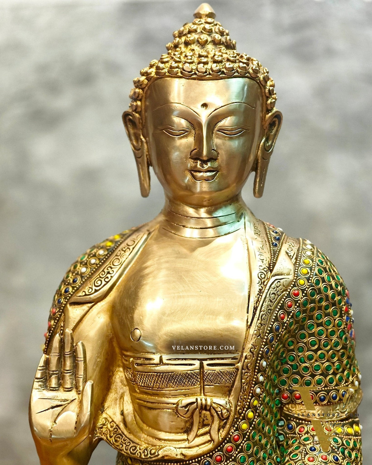Brass Handcrafted Buddha Statue 21 inch