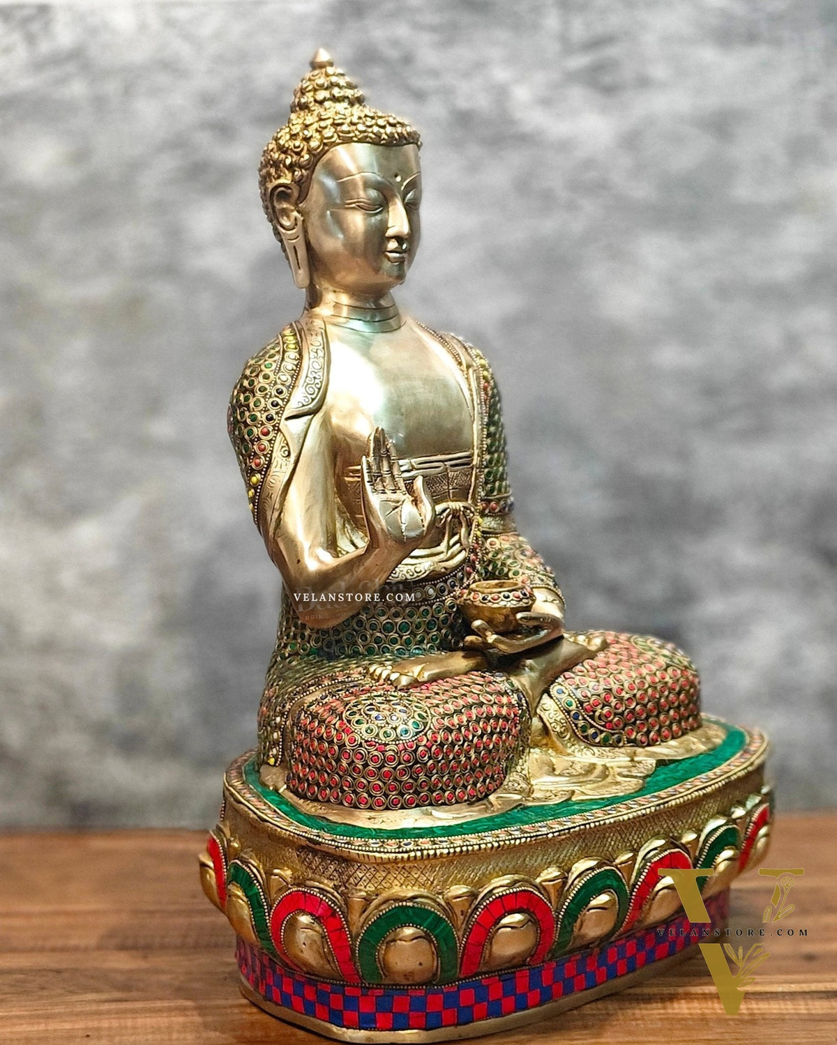 Brass Handcrafted Buddha Statue 21 inch