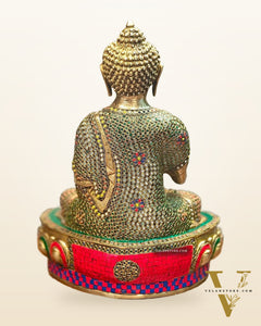 Brass Handcrafted Buddha Statue 21 inch