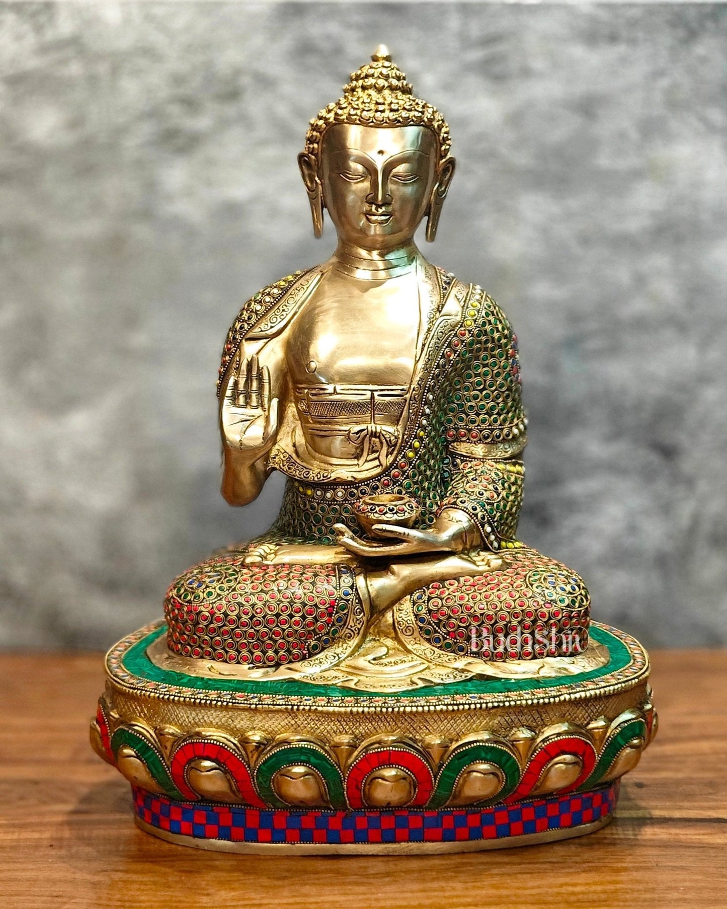 Brass Handcrafted Buddha Statue 21 inch