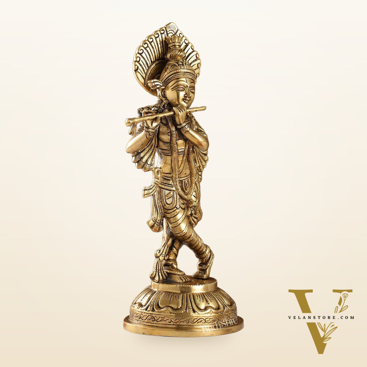 Brass Handcrafted Ever Smiling Shri Krishna idol - 15 "