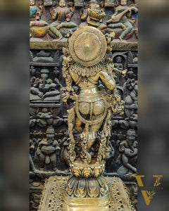 Brass Handcrafted Krishna Idol 30 "