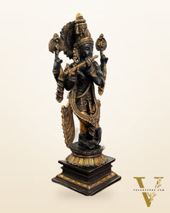 Brass Handcrafted Krishna Statue | 20 inch
