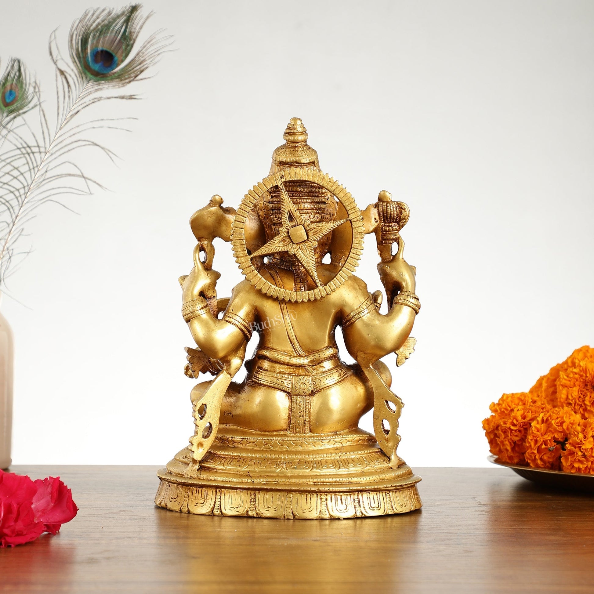 Brass Handcrafted Lord Ganesha Idol 10 inch