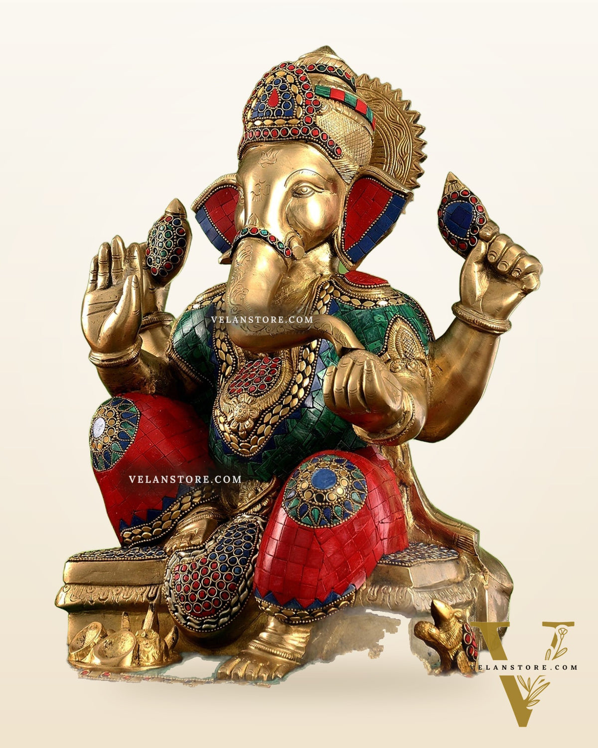 Brass Handcrafted Lord Ganesha Statue - 16 inch