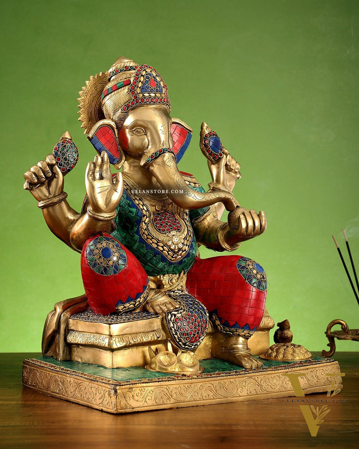 Brass Handcrafted Lord Ganesha Statue - 16 inch