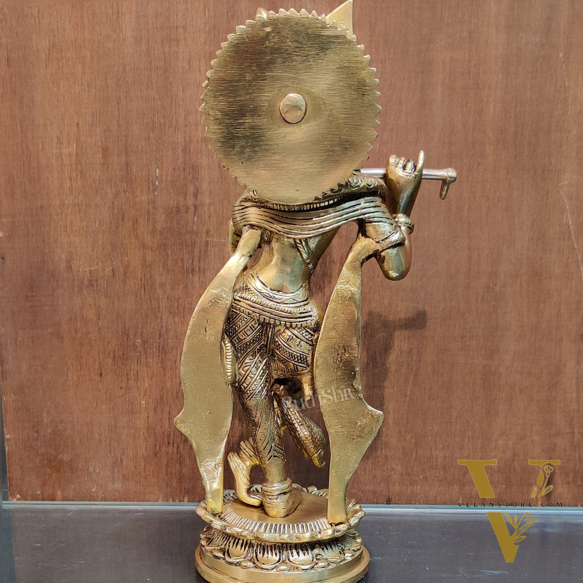 Brass Handcrafted Lord Krishna Idol | Height 11 Inch