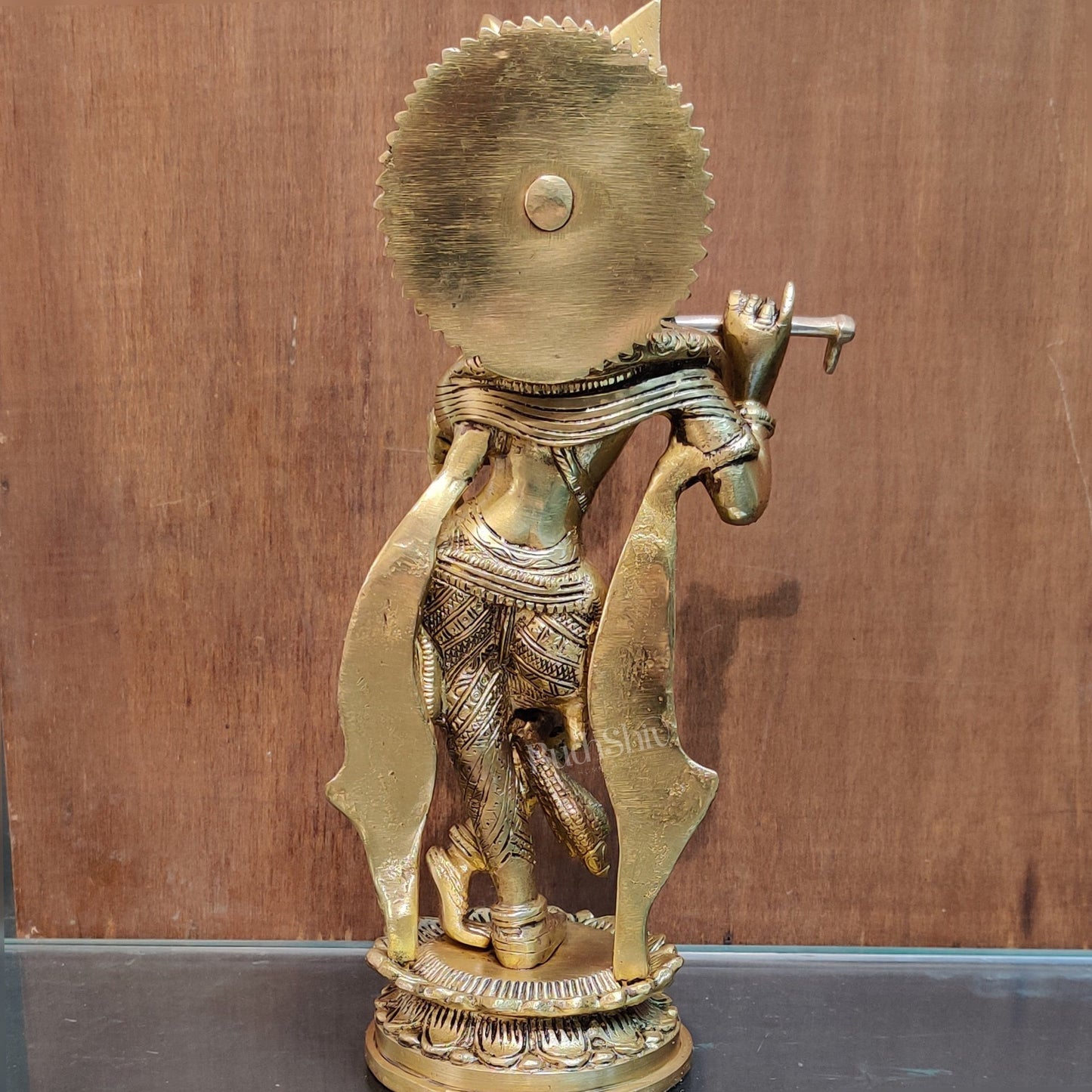 Brass Handcrafted Lord Krishna Idol | Height 11 Inch